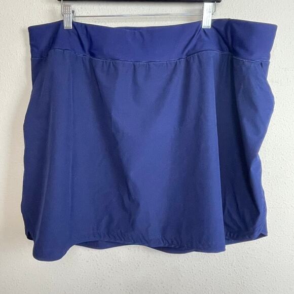 Lands' End Women's Shorts Blue Plus Size 24W Quick Dry Board Swim Cover-up - Picture 1 of 6
